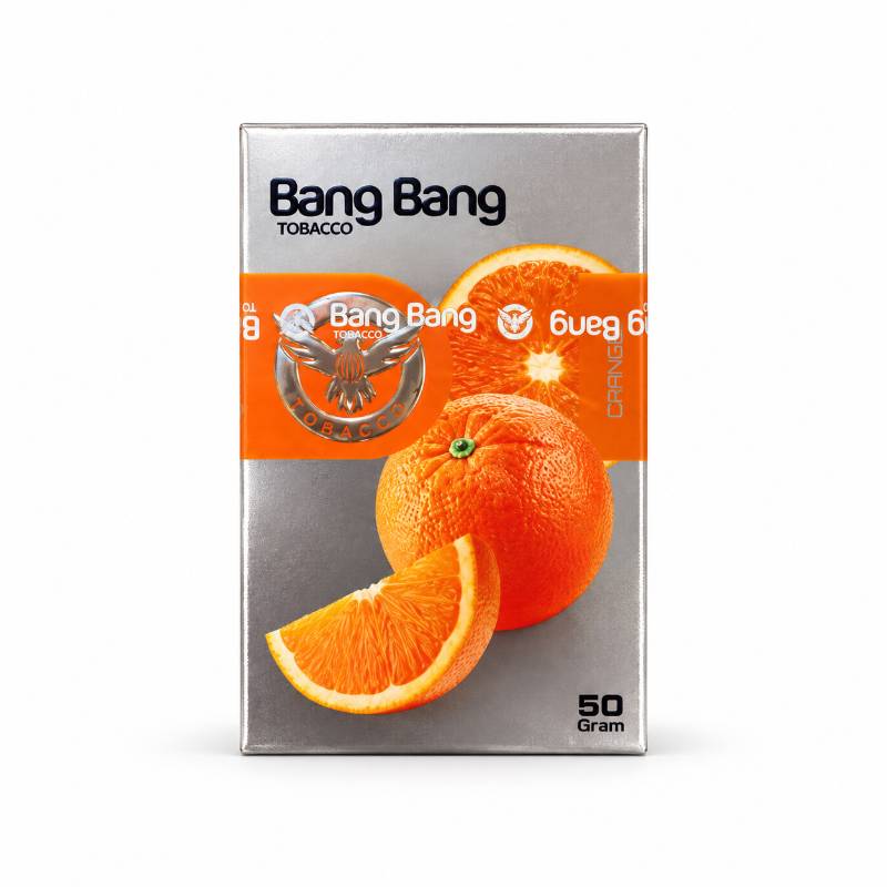 تنباکو قلیان بنگ بنگ پرتقال ۵۰ گرمی طعم پرتقالی Bang Bang Tobacco