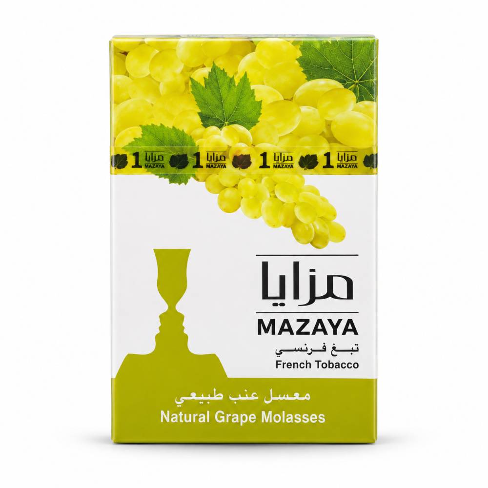 تنباکو قلیان مزایا انگور سفید ۵۰ گرمی (Mazaya Natural Grape Shisha Tobacco 50g)
