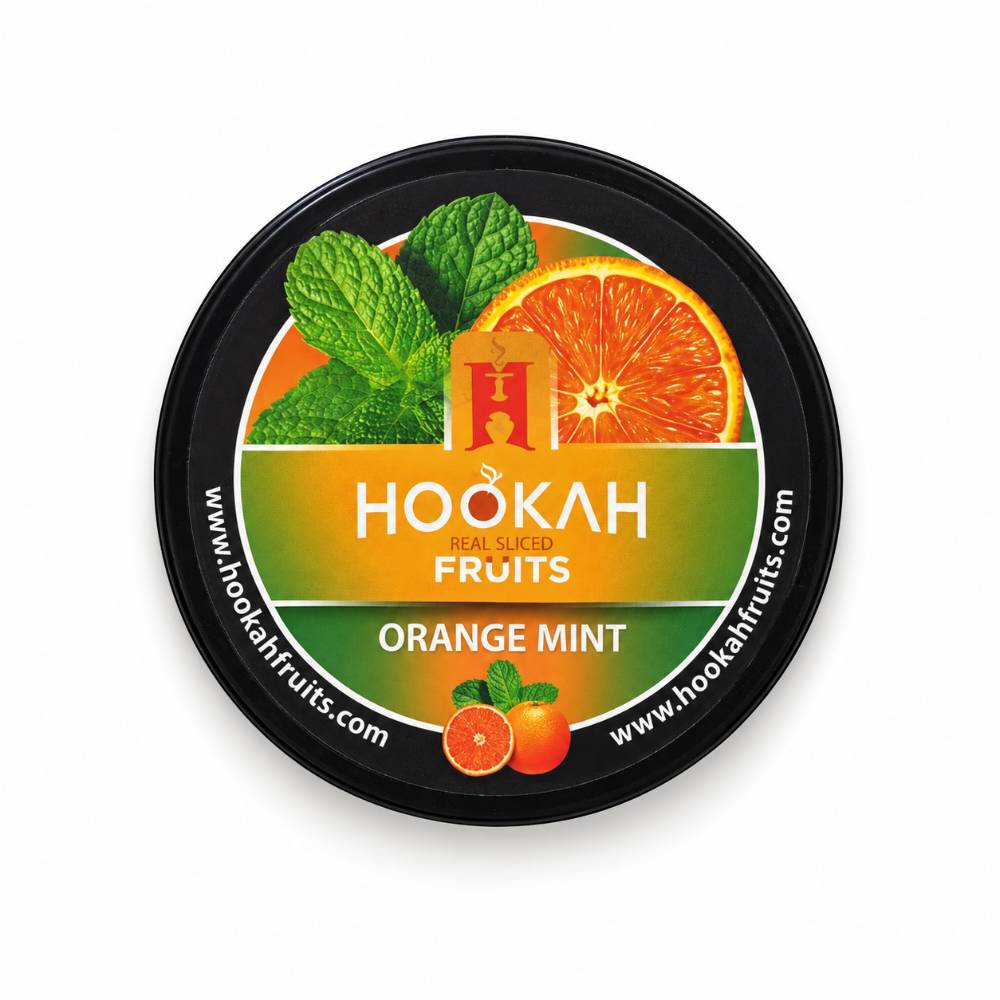 تنباکو میوه طبیعی هوکا با طعم پرتقال نعناع ۱۰۰ گرم (HOOKAH FRUITS Orange Mint 100g)