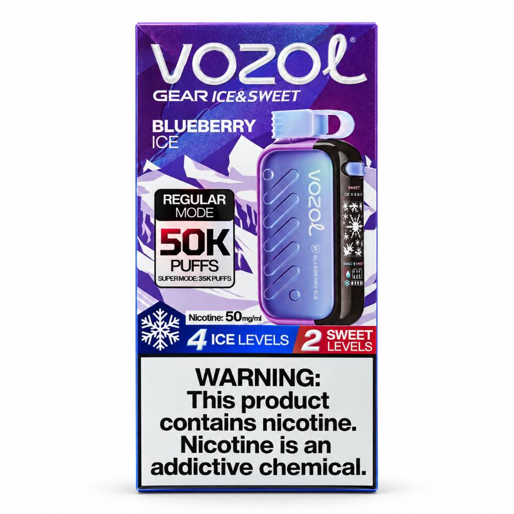 پاد یکبار مصرف ووزول بلوبری آیس ۵۰K (VOZOL Gear Ice & Sweet Blueberry Ice 50K)
