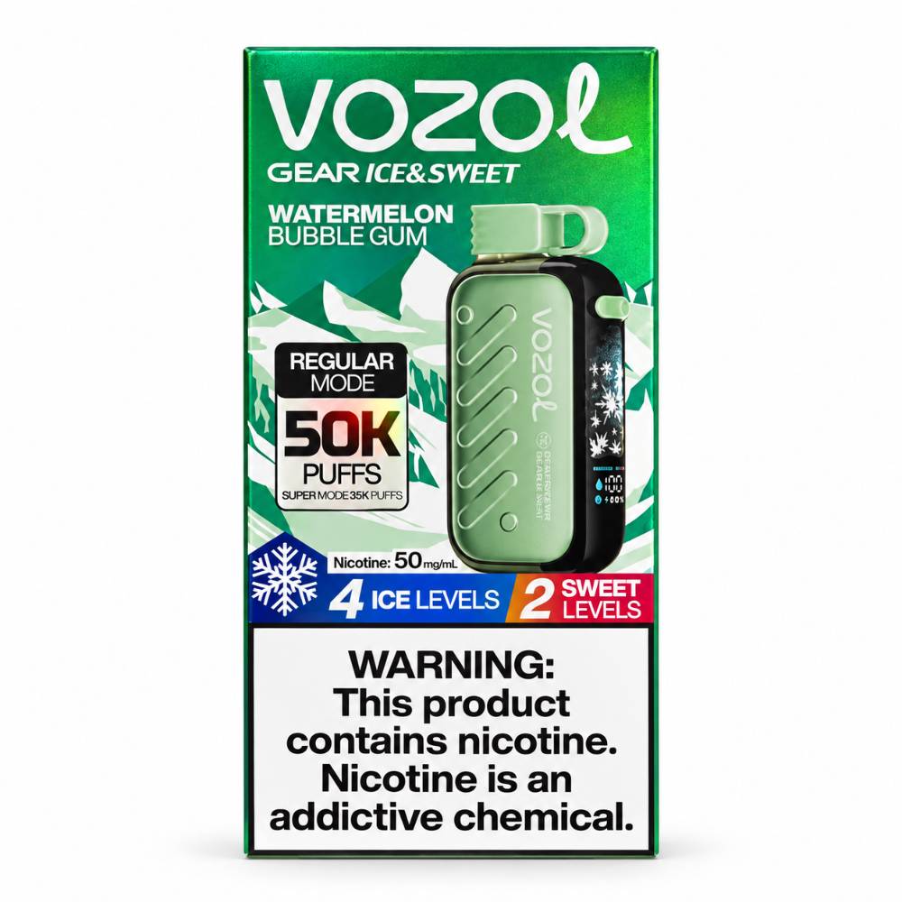 پاد یکبار مصرف ووزول هندوانه آدامسی ۵۰K (VOZOL Gear Ice & Sweet Watermelon Bubble Gum 50K)