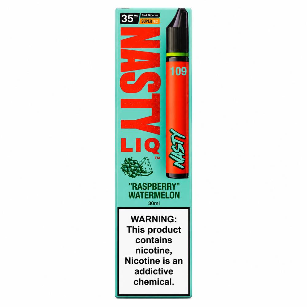 سالت نستی تمشک هندوانه 35 میلی‌گرم Nasty Raspberry Watermelon Salt Nicotine 35mg