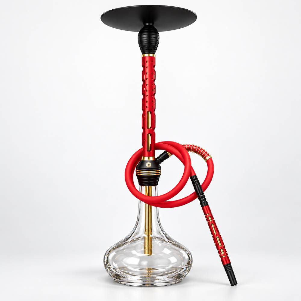 قلیان لان کینگ قرمز مشکی Lion King Red Black Hookah