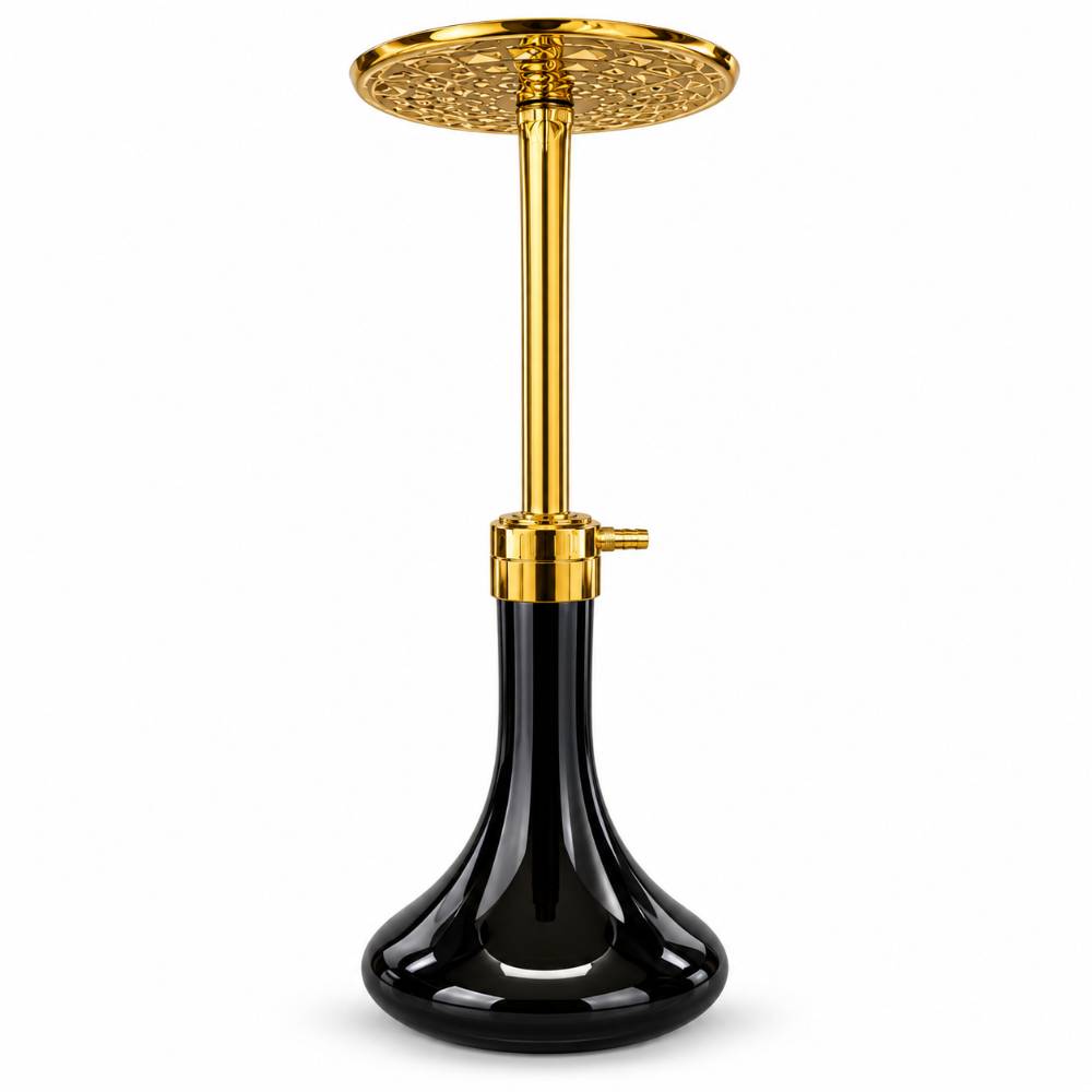 قلیان لان کینگ مشکی طلایی Lion King Black Gold Hookah