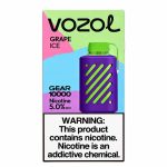 پاد یکبار مصرف وزول 10000 کام انگور یخ Vozol Gear 10000 Grape Ice