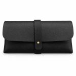 کیف پیپ چرمی مشکی Black Classic Roll Pipe Pouch